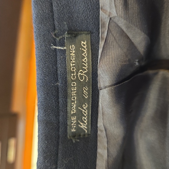 VTG 100% Virgin Wool Single Breasted Classic Navy Blazer Sports Jacket Size 46R - Picture 10 of 12